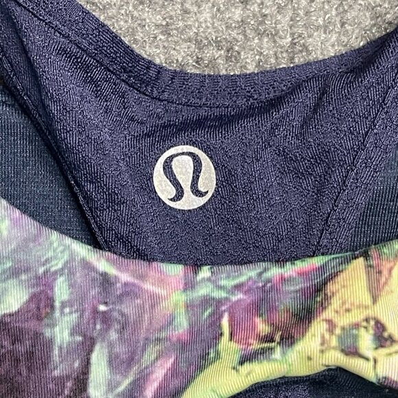 Lululemon Womens 6 All Sport Support Tank Top Shirt Blue Multicolor Sleeveless S - Picture 2 of 8
